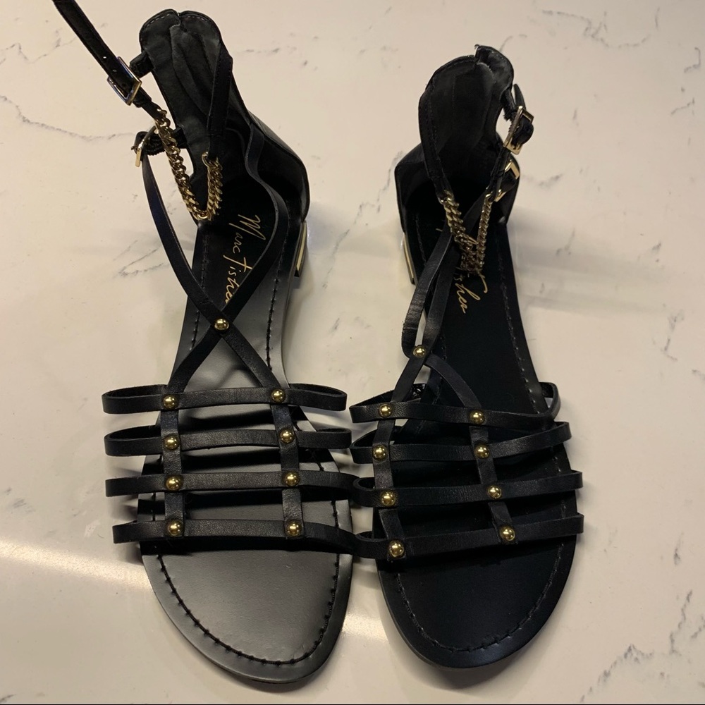 Marc Fisher Shoes | Marc Fisher Black studded Gladiator Sandals | Size 8 NWOT